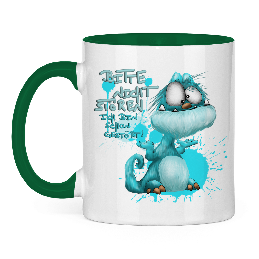 Tasse zweifarbig Bitte nicht stören! Ich bin schon gestört!
