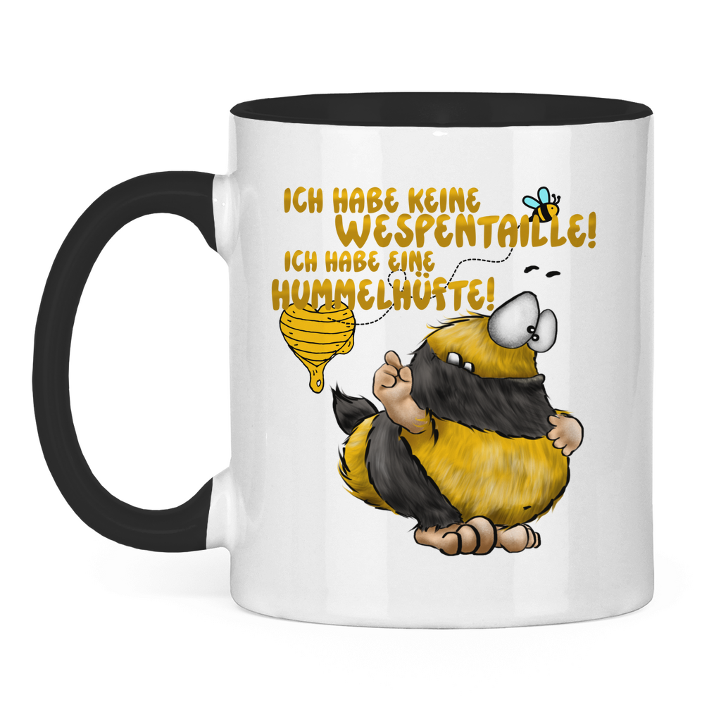Tasse zweifarbig Ich habe keine Wespentaille! Ich habe eine Hummelhüfte!