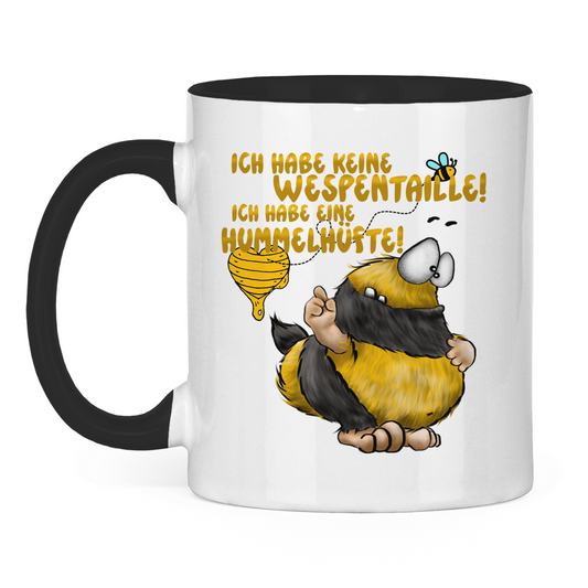 Tasse zweifarbig Ich habe keine Wespentaille! Ich habe eine Hummelhüfte!