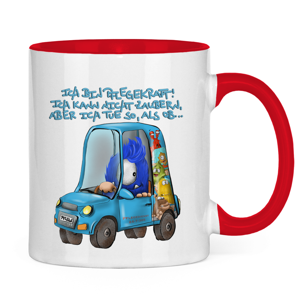Tasse zweifarbig Ich bin Pflegekraft! Ich kann nicht zaubern, aber ich tue…