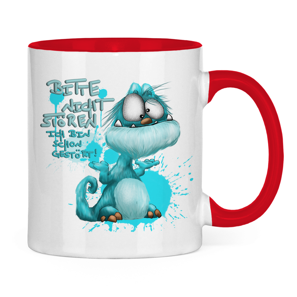 Tasse zweifarbig Bitte nicht stören! Ich bin schon gestört!