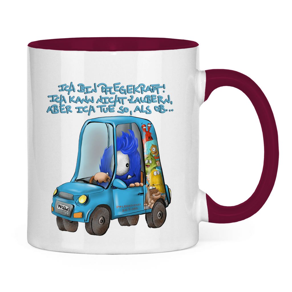 Tasse zweifarbig Ich bin Pflegekraft! Ich kann nicht zaubern, aber ich tue…