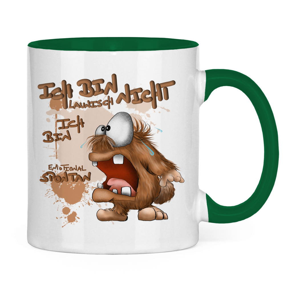 Tasse zweifarbig Ich bin nicht launisch, Ich bin emotional spontan!