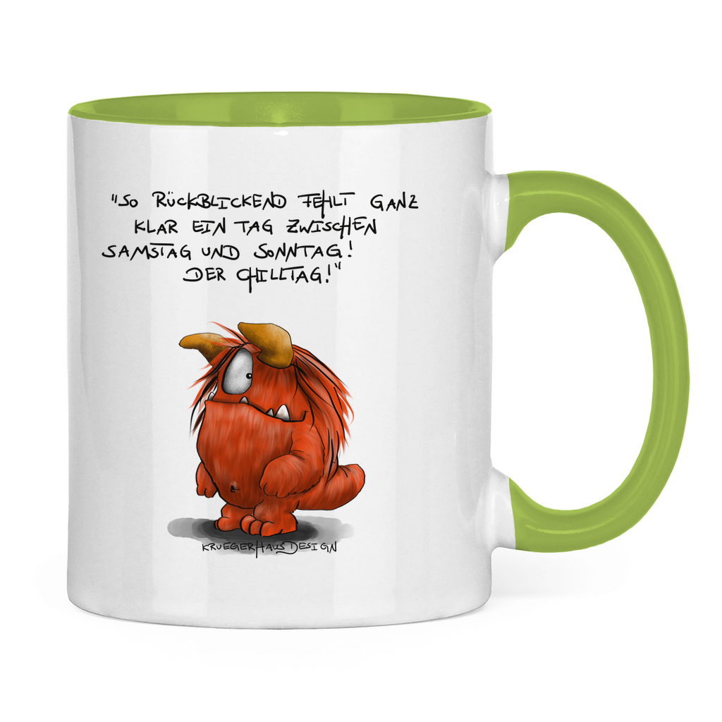 Tasse zweifarbig So Rückblickend fehlt ganz klar ein Tag zwischen Samstag...