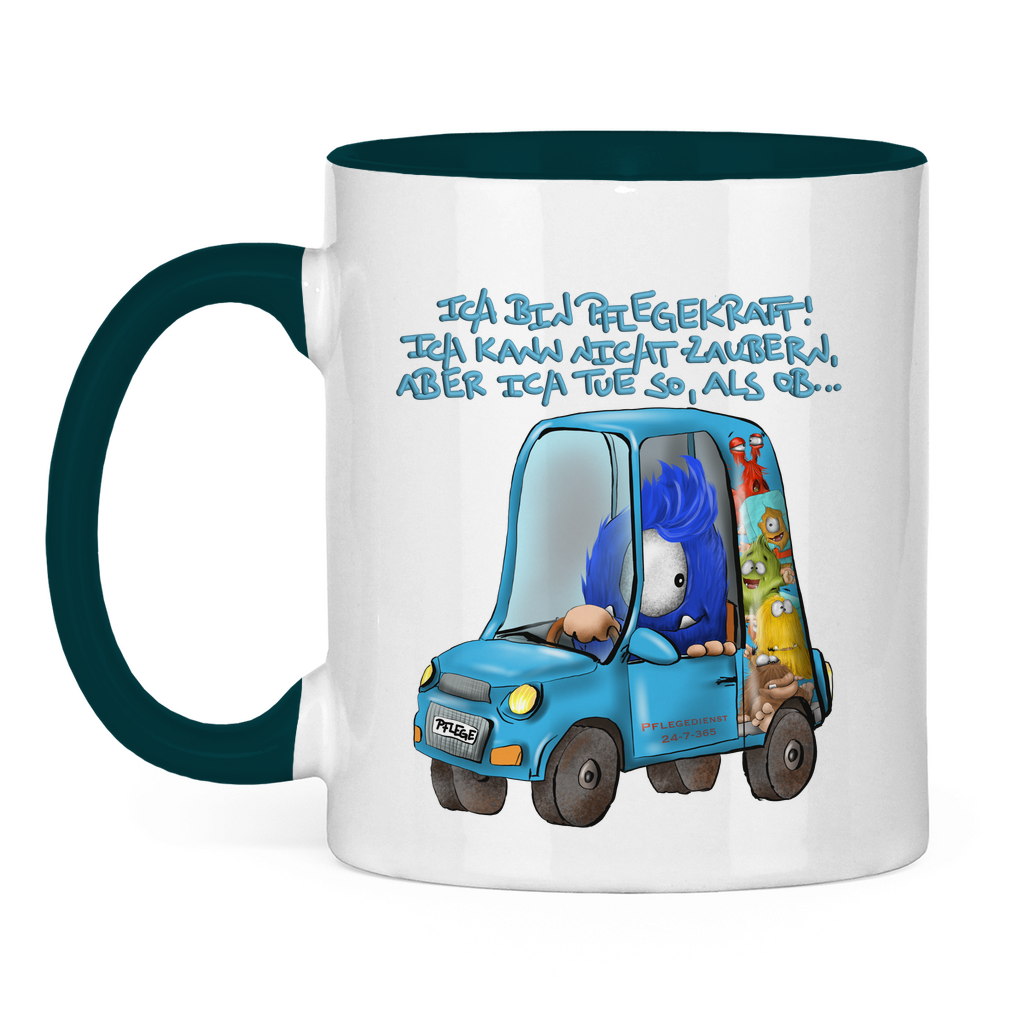 Tasse zweifarbig Ich bin Pflegekraft! Ich kann nicht zaubern, aber ich tue…