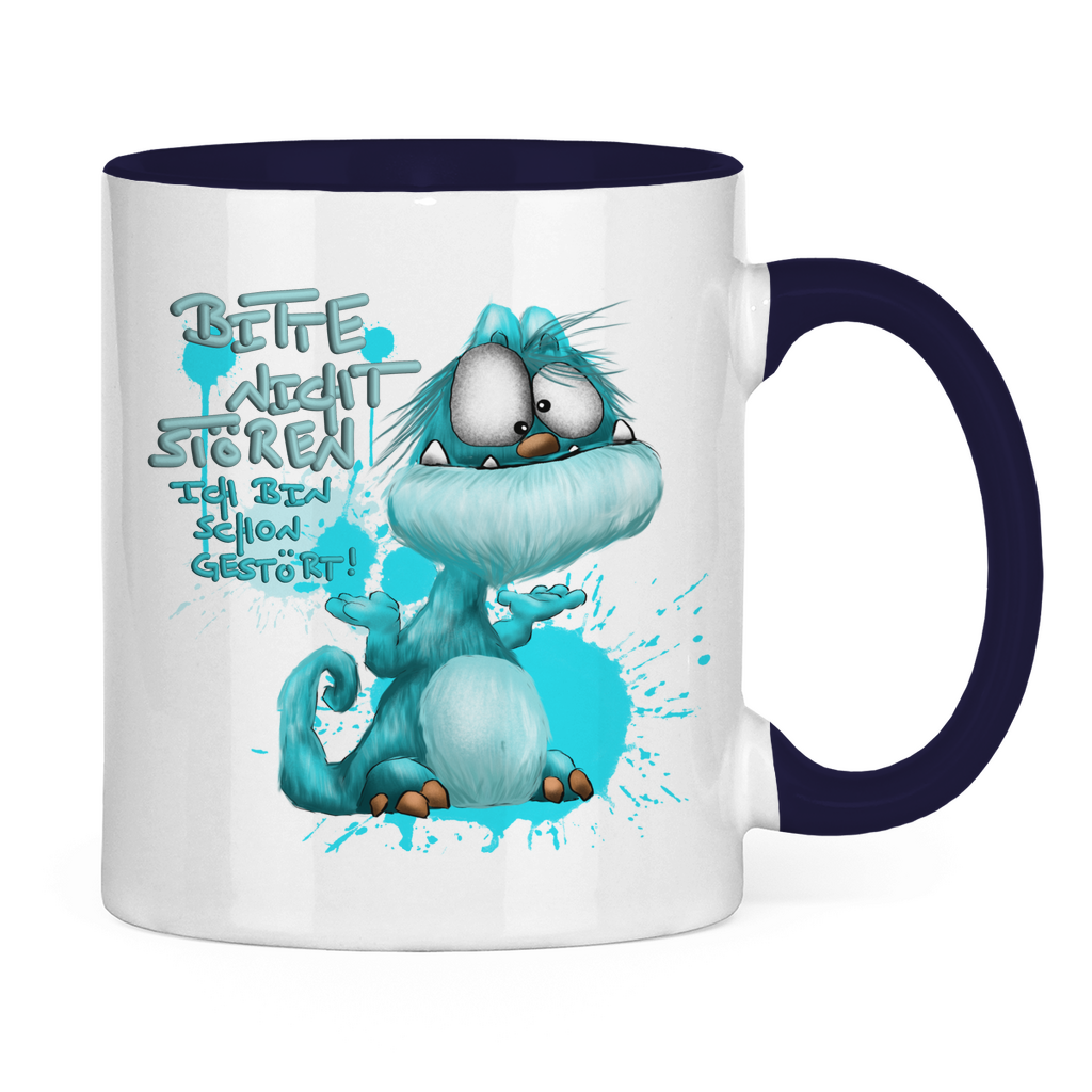 Tasse zweifarbig Bitte nicht stören! Ich bin schon gestört!