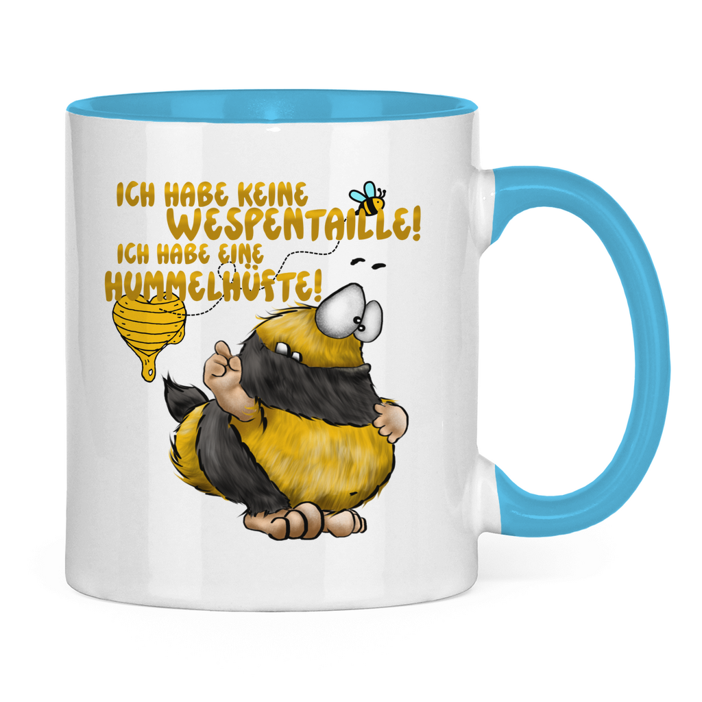 Tasse zweifarbig Ich habe keine Wespentaille! Ich habe eine Hummelhüfte!