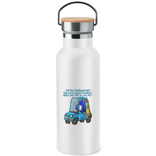 Edelstahl-Trinkflasche mit Bambusdeckel Ich bin Pflegekraft! Ich kann nicht zaubern, aber ich tue…