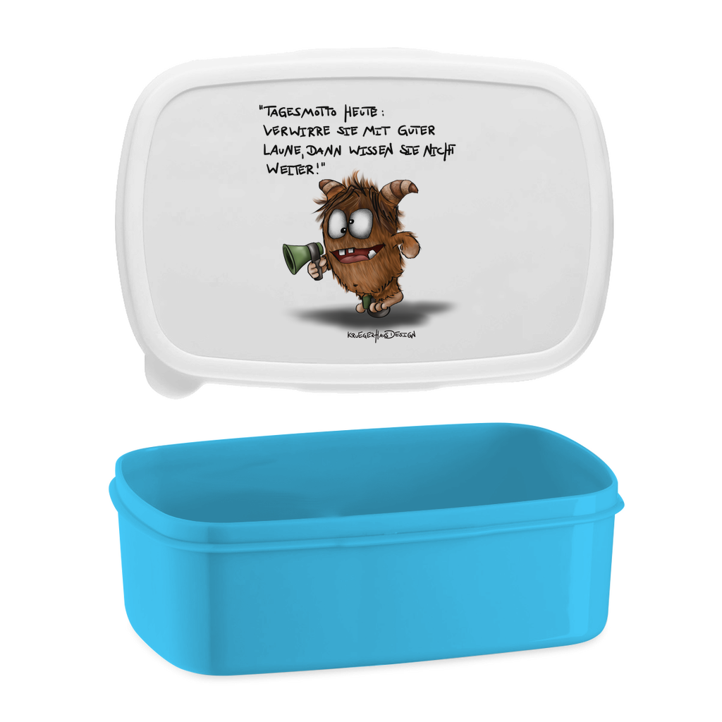 Lunchbox Tagesmotto heute: Verwirre sie mit guter Laune, dann...