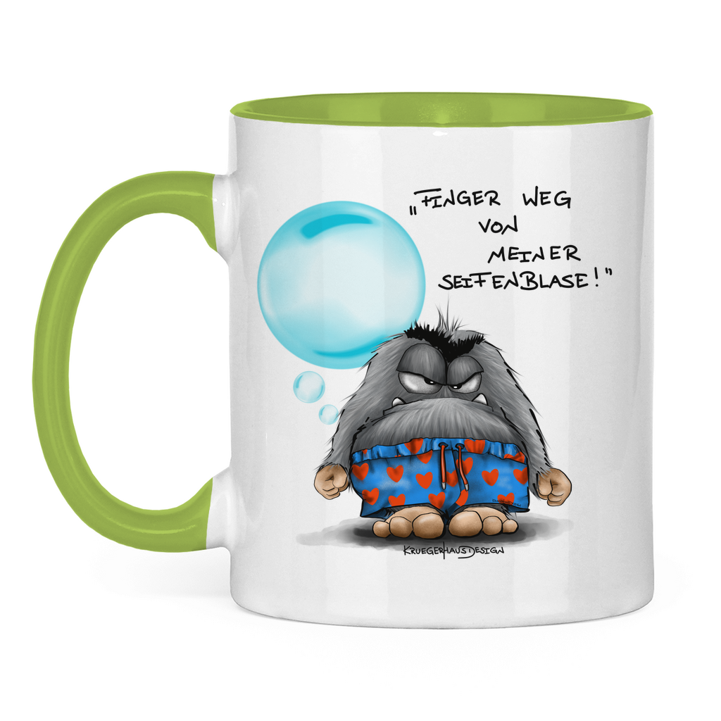Tasse zweifarbig Finger weg von meiner Seifenblase!