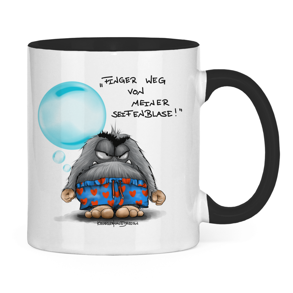 Tasse zweifarbig Finger weg von meiner Seifenblase!