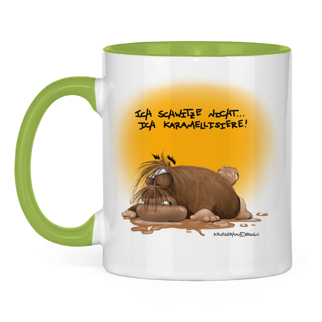 Tasse zweifarbig Ich schwitze nicht… ich karamellisiere!