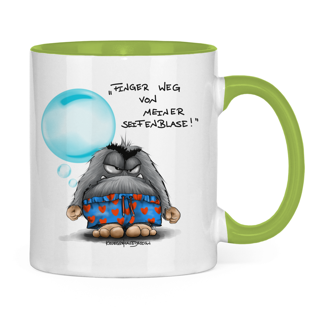 Tasse zweifarbig Finger weg von meiner Seifenblase!