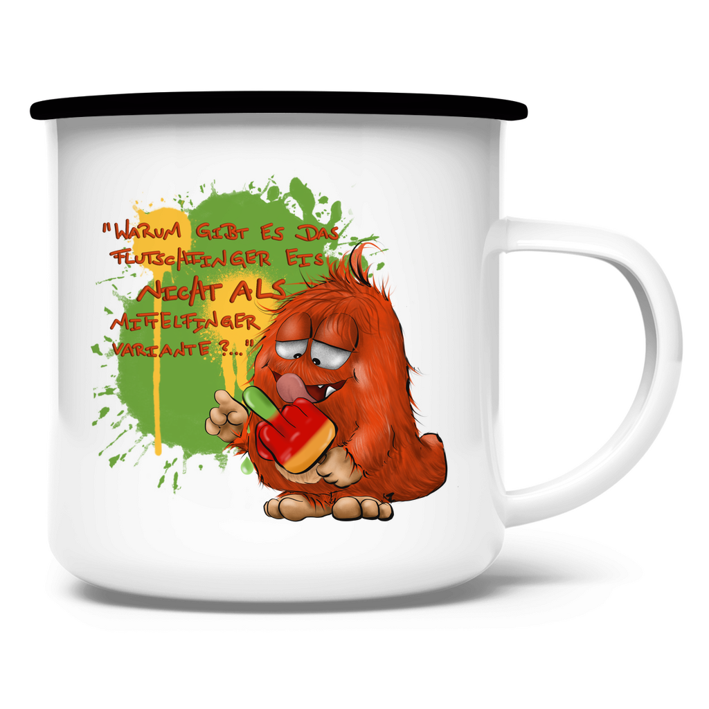 Emaille Tasse Warum gibt es das Flutschfinger Eis nicht als Mittelfinger ?