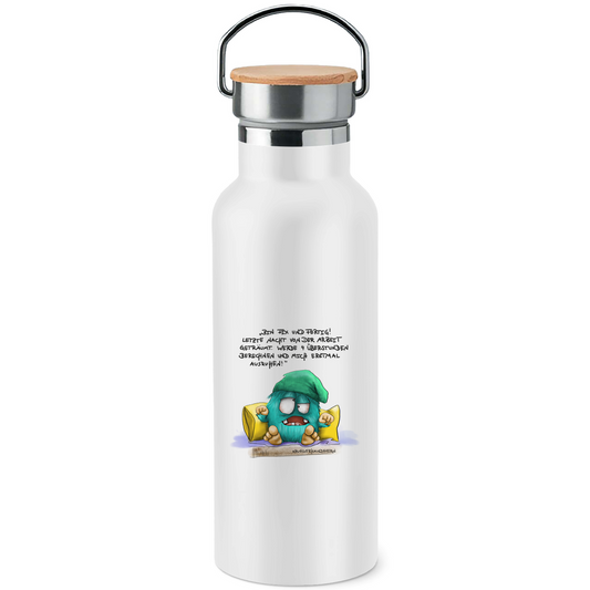 Edelstahl-Trinkflasche mit Bambusdeckel Bin fix und fertig. Habe letzte Nacht von der Arbeit …