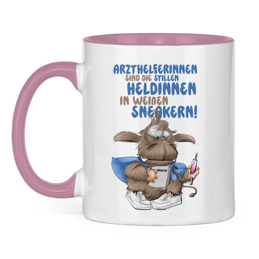 Tasse zweifarbig Arzthelferinnen sind die stillen Heldinnen in weißen …