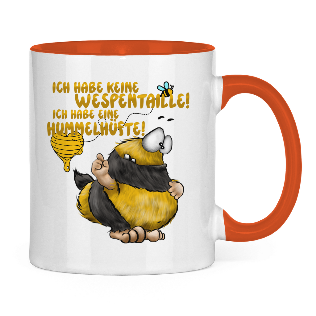 Tasse zweifarbig Ich habe keine Wespentaille! Ich habe eine Hummelhüfte!