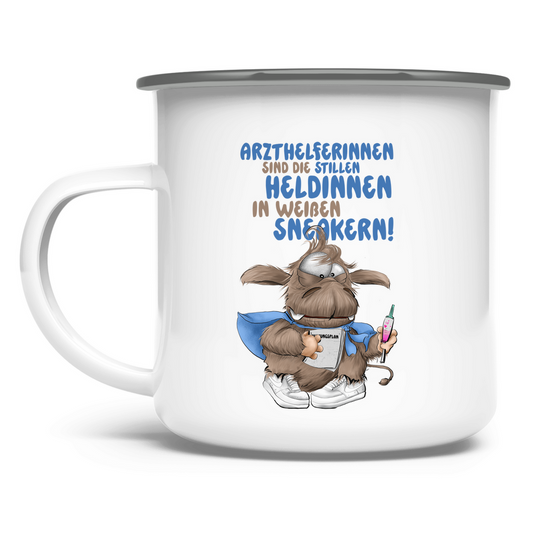 Emaille Tasse Arzthelferinnen sind die stillen Heldinnen in weißen …