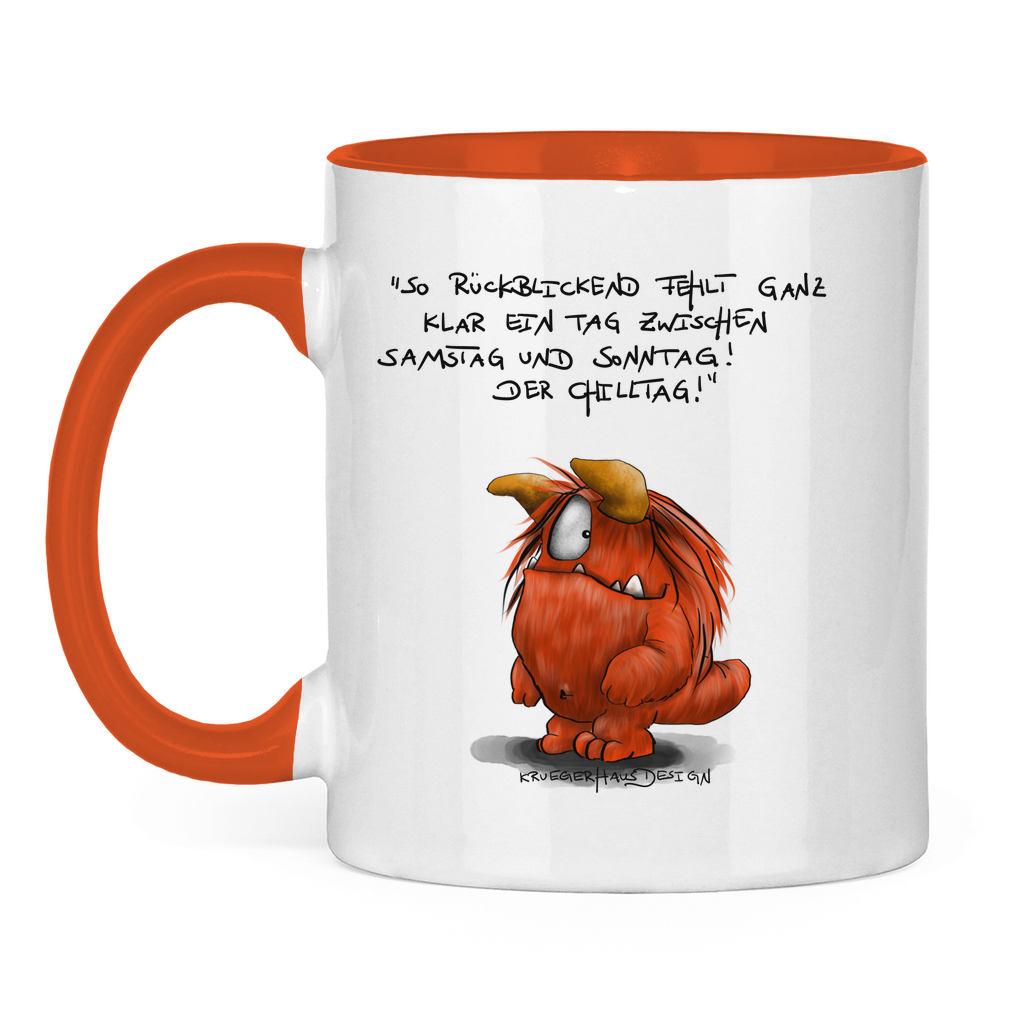 Tasse zweifarbig So Rückblickend fehlt ganz klar ein Tag zwischen Samstag...