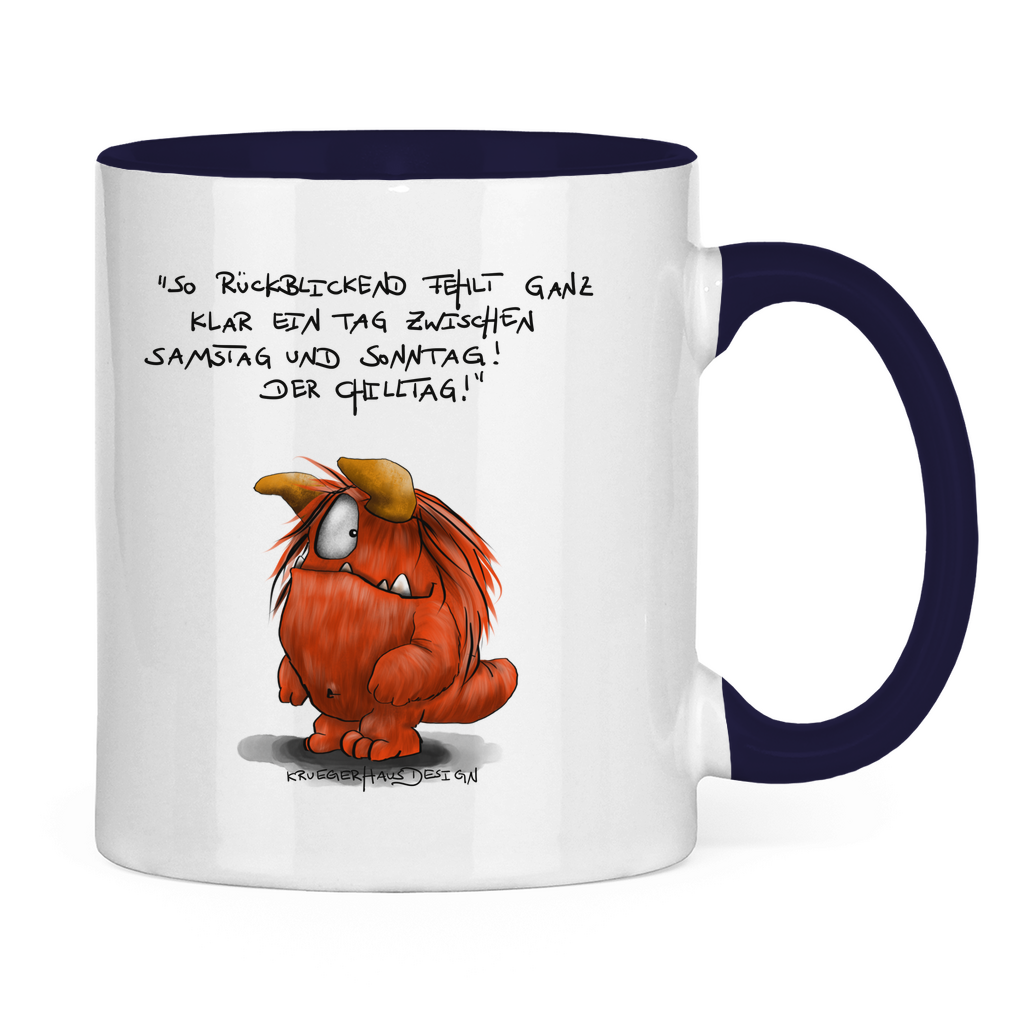 Tasse zweifarbig So Rückblickend fehlt ganz klar ein Tag zwischen Samstag...