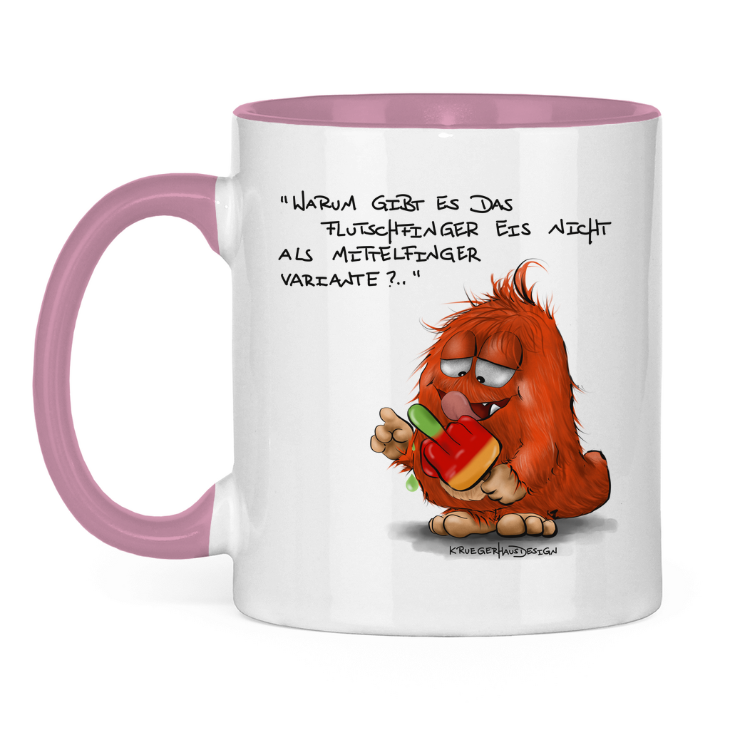 Tasse zweifarbig Warum gibt es das Flutschfinger Eis nicht als Mittelfinger..