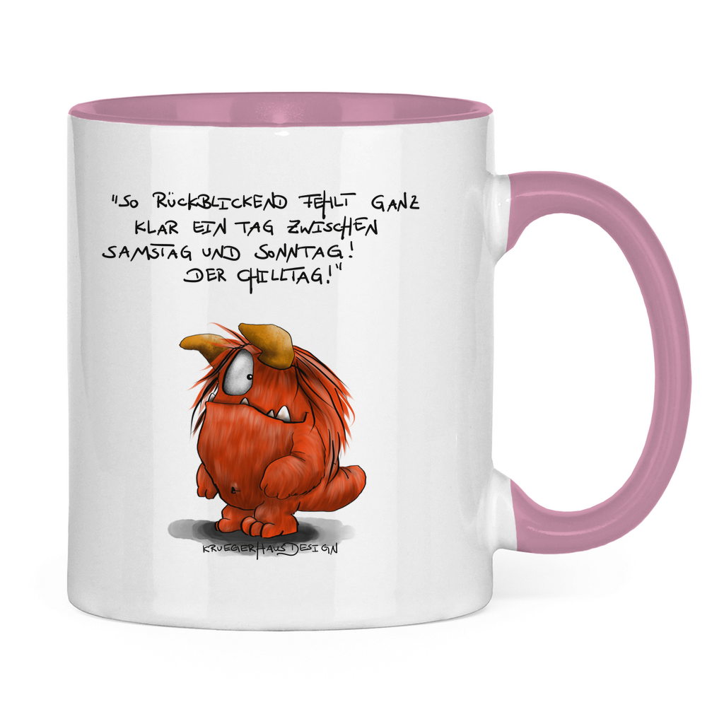 Tasse zweifarbig So Rückblickend fehlt ganz klar ein Tag zwischen Samstag...