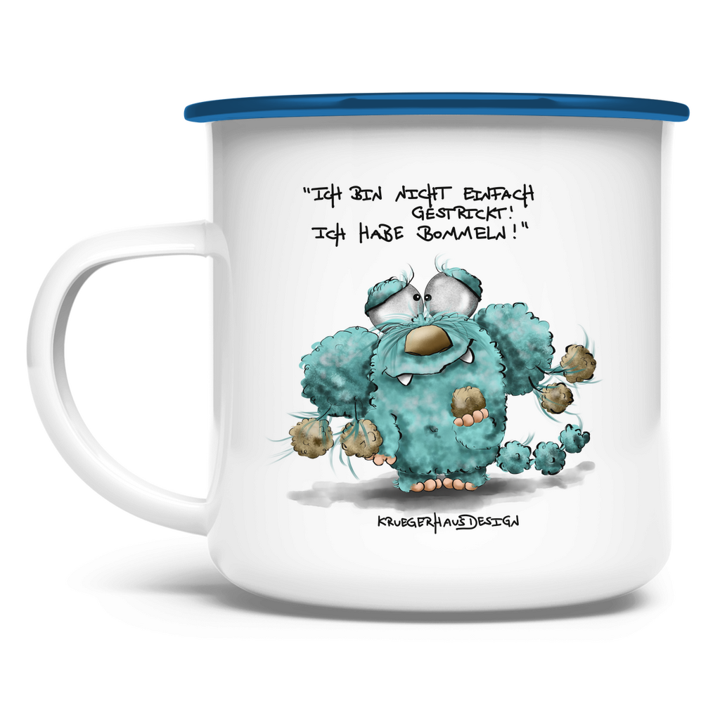 Emaille Tasse Bommeln