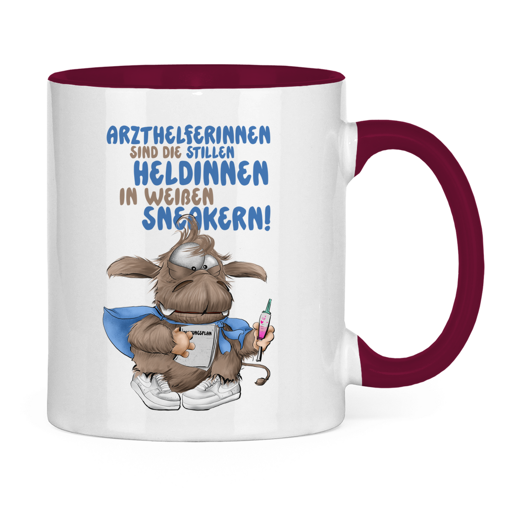 Tasse zweifarbig Arzthelferinnen sind die stillen Heldinnen in weißen …