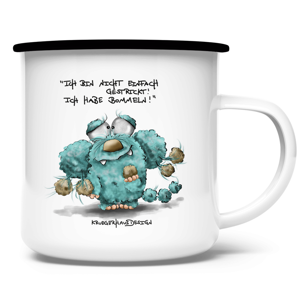 Emaille Tasse Bommeln