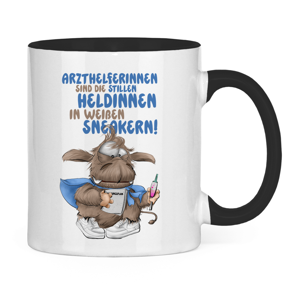 Tasse zweifarbig Arzthelferinnen sind die stillen Heldinnen in weißen …