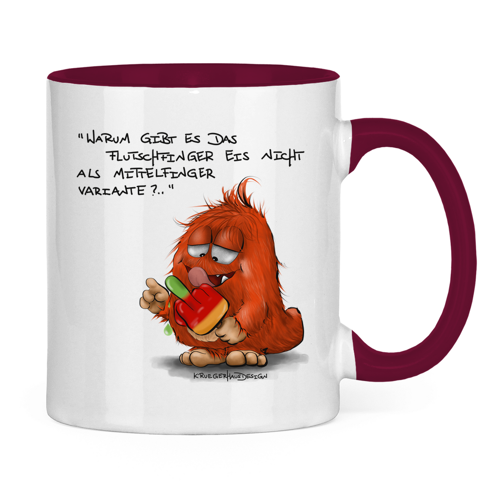 Tasse zweifarbig Warum gibt es das Flutschfinger Eis nicht als Mittelfinger..