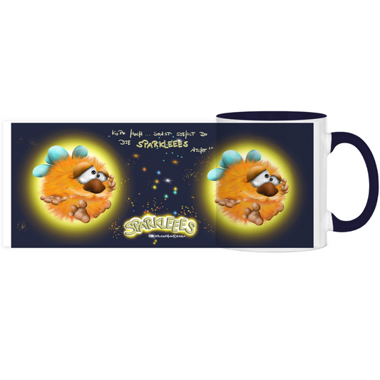 Panorama Tasse zweifarbig Sparklees by Kruegerhausdesign, Kopf hoch, sonst siehst du die ...