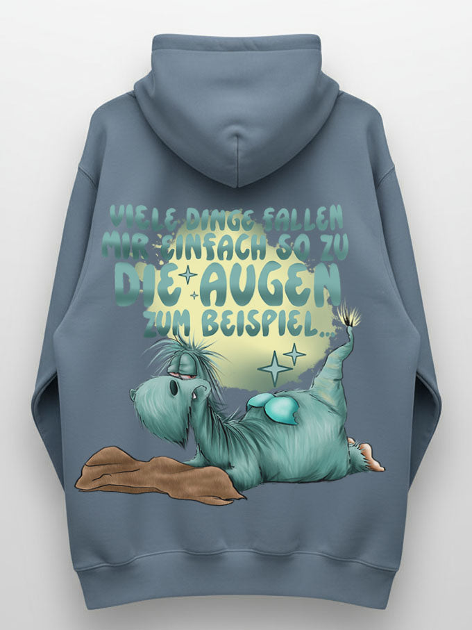 Unisex Hoodie XXL Druck Kruegerhausdesign Monster, denim, jeansblau, Motivwahl