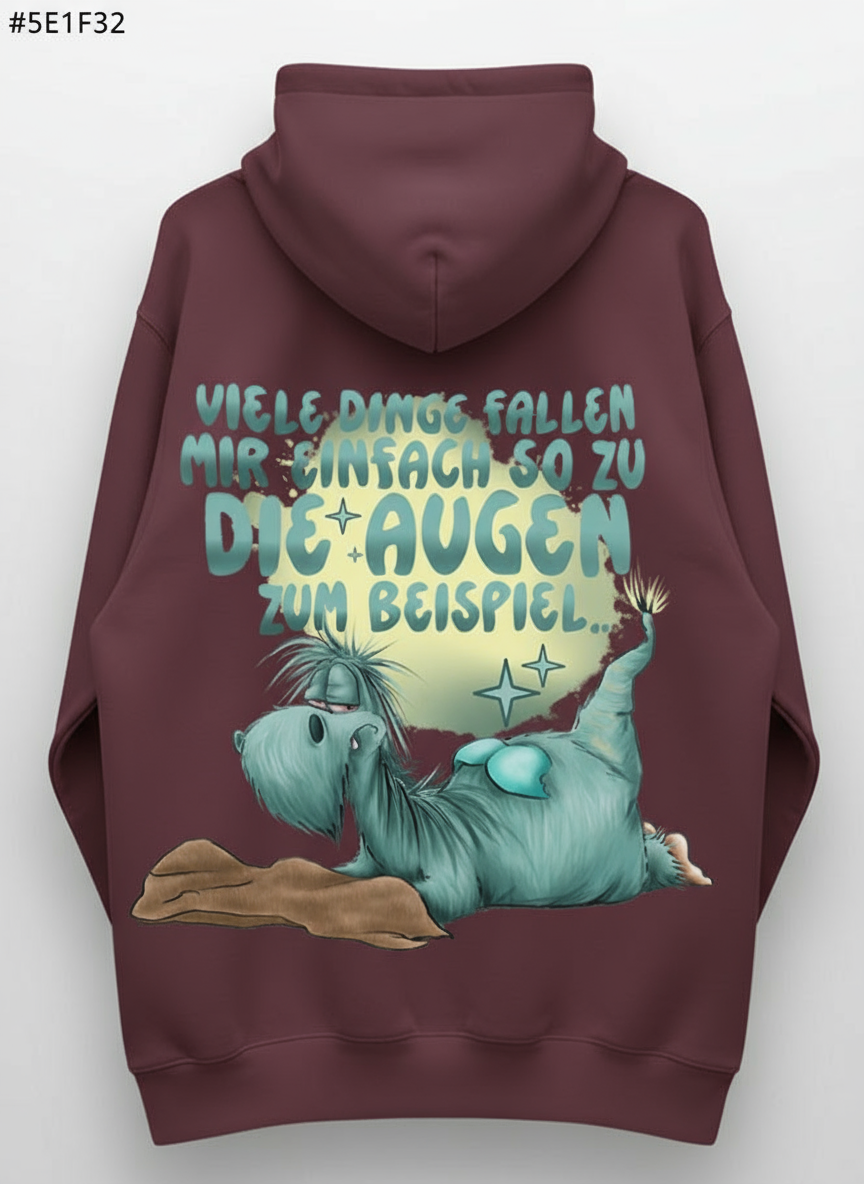Unisex Hoodie XXL Druck Kruegerhausdesign Monster, Burgund, Motivwahl