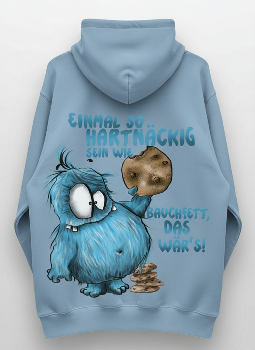 Unisex Hoodie XXL Druck Kruegerhausdesign Monster, hellblau, Motivwahl