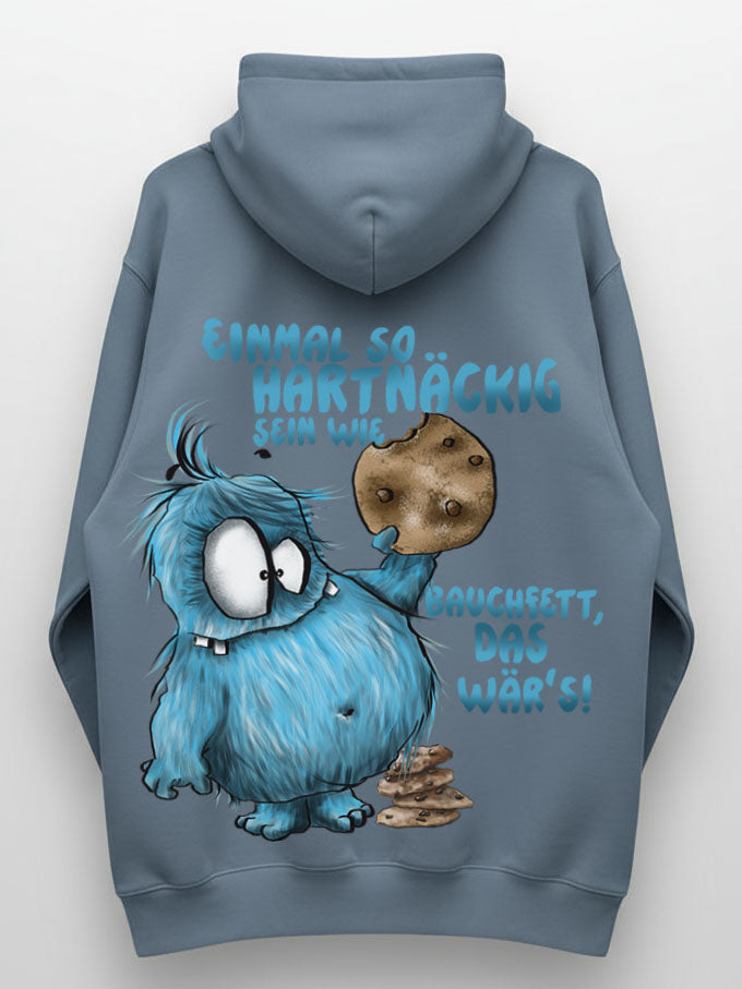 Unisex Hoodie XXL Druck Kruegerhausdesign Monster, denim, jeansblau, Motivwahl
