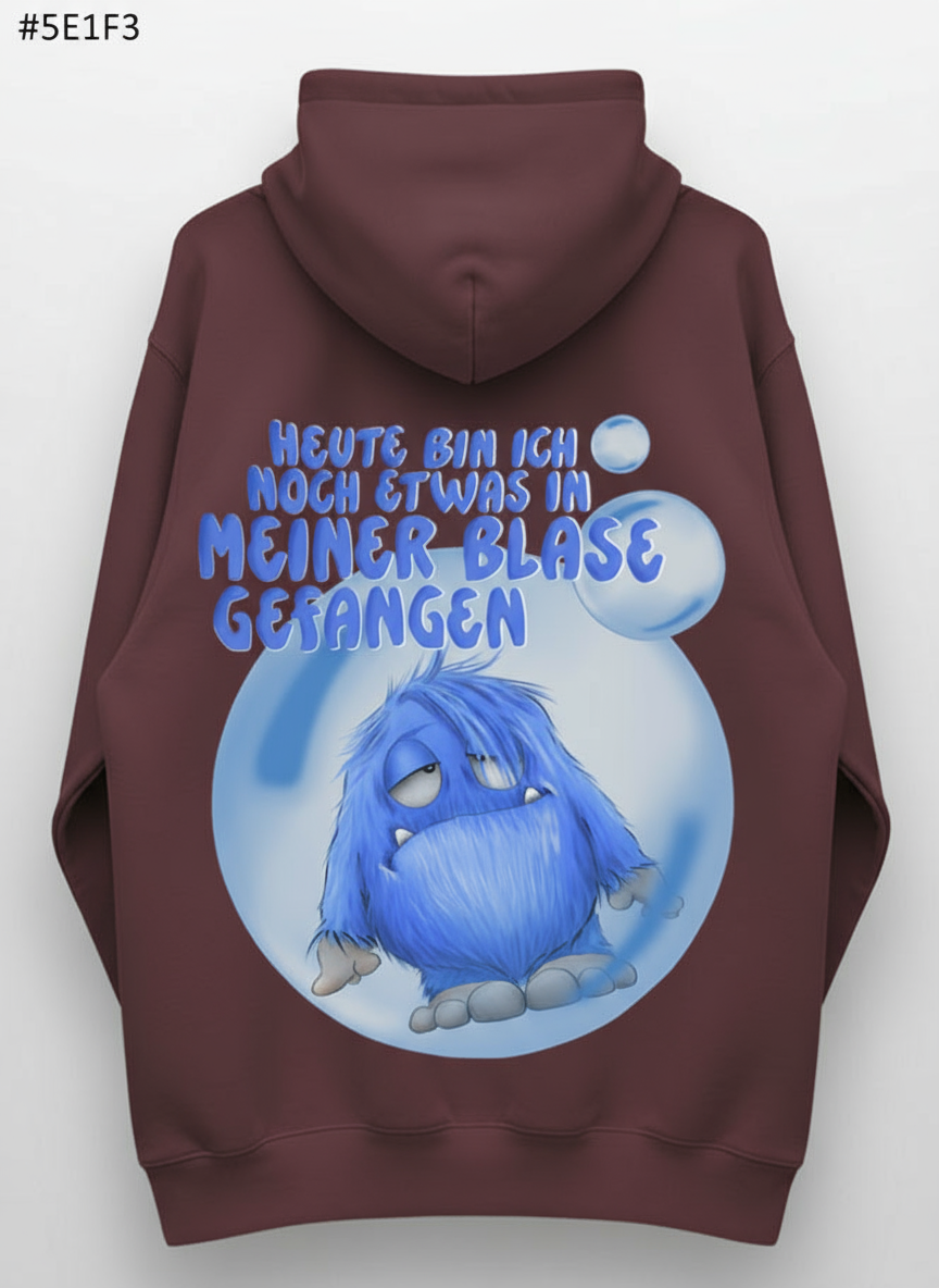 Unisex Hoodie XXL Druck Kruegerhausdesign Monster, Burgund, Motivwahl