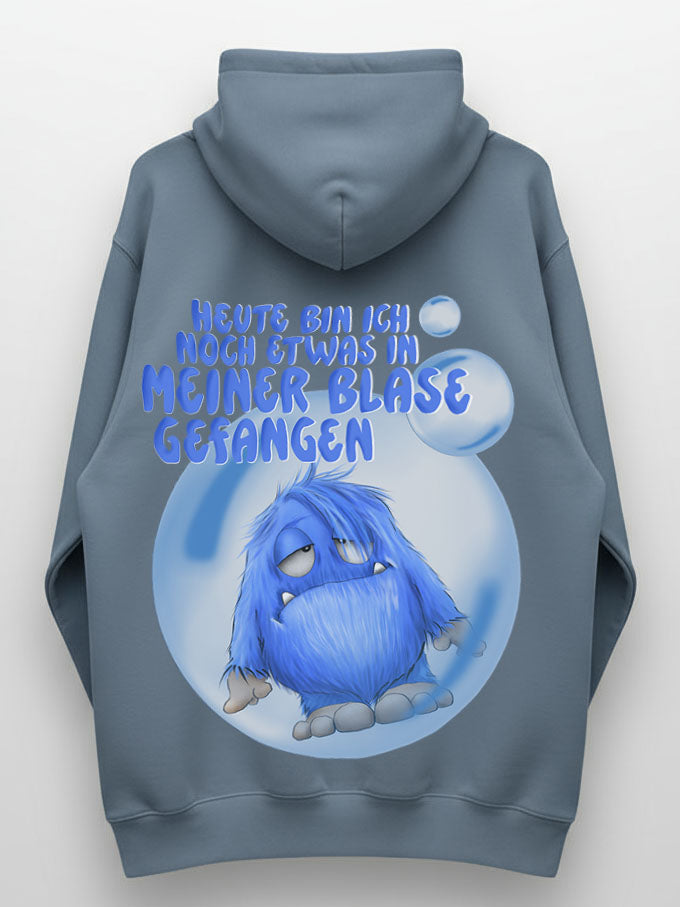 Unisex Hoodie XXL Druck Kruegerhausdesign Monster, denim, jeansblau, Motivwahl