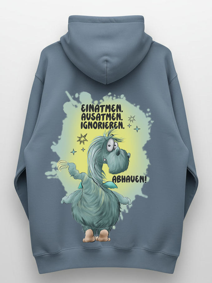 Unisex Hoodie XXL Druck Kruegerhausdesign Monster, denim, jeansblau, Motivwahl
