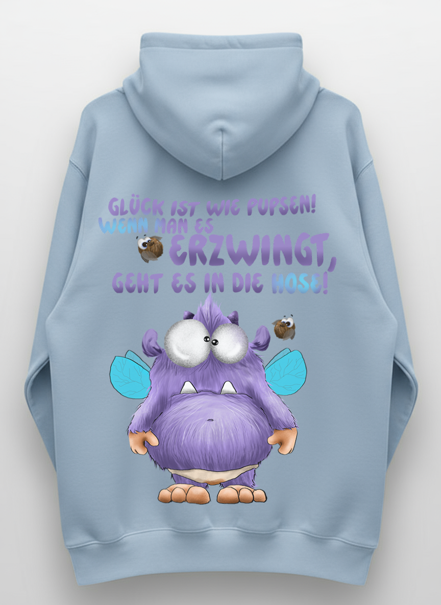 Unisex Hoodie XXL Druck Kruegerhausdesign Monster, hellblau, Motivwahl