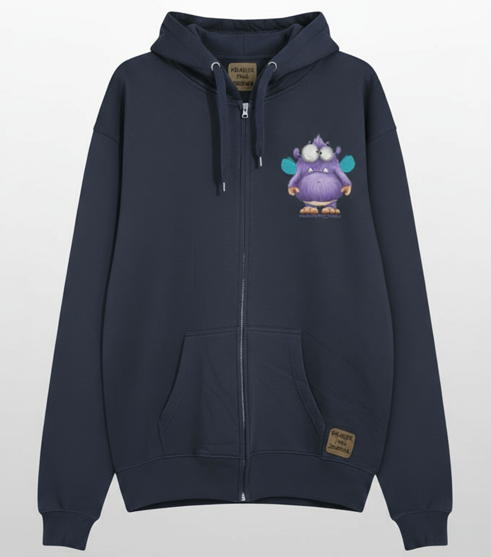 Unisex Hoodie Jacke – Navy Blue | personalisierter Druck