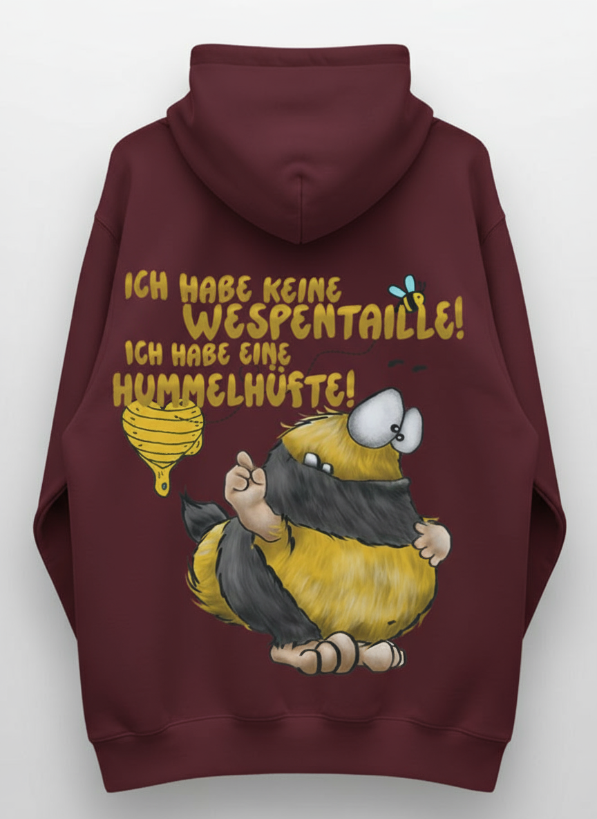 Unisex Hoodie XXL Druck Kruegerhausdesign Monster, Burgund, Motivwahl