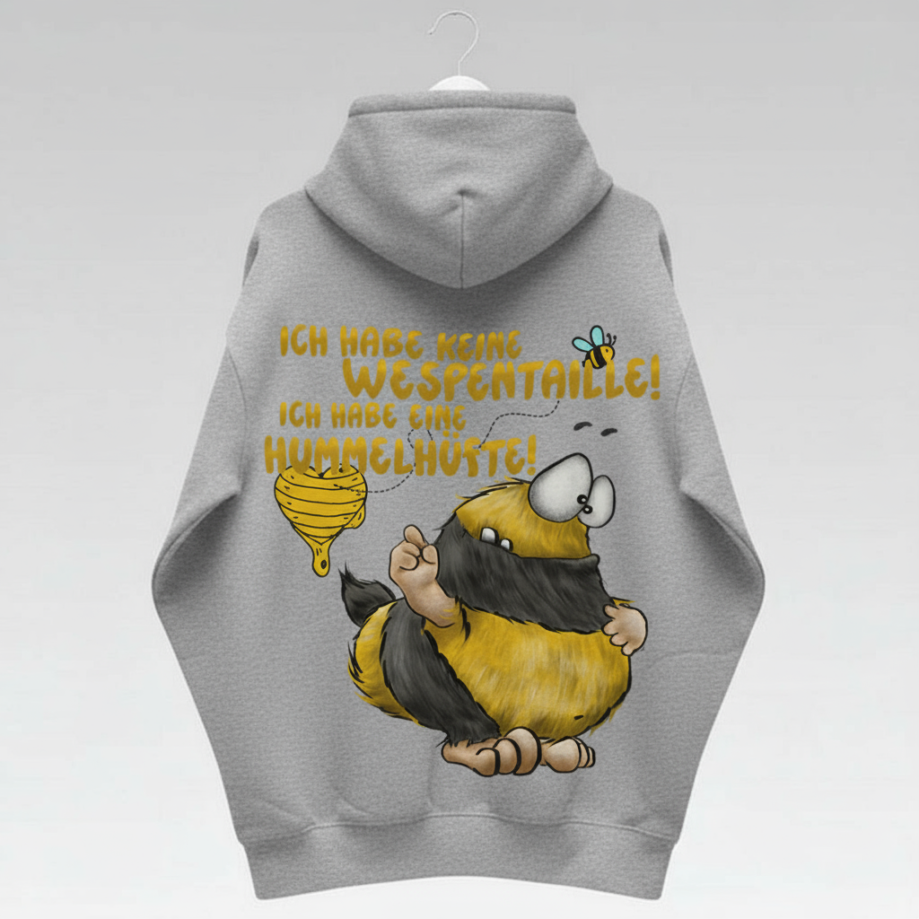 Unisex Hoodie Jacke – grau meliert | personalisierter Druck