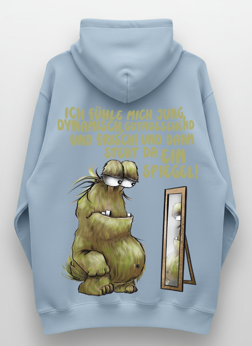 Unisex Hoodie XXL Druck Kruegerhausdesign Monster, hellblau, Motivwahl
