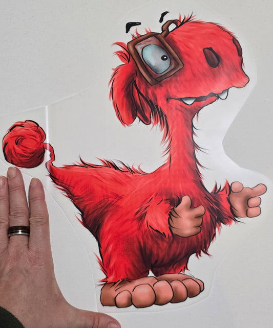 Bügelbild Kruegerhausdesign Monster Noah, der Plan in XXL Größe