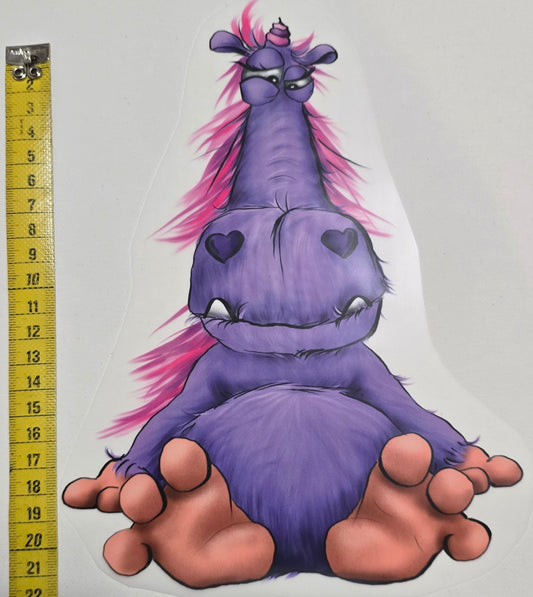 Bügelbild Kruegerhausdesign Monster Einhorn Hilde