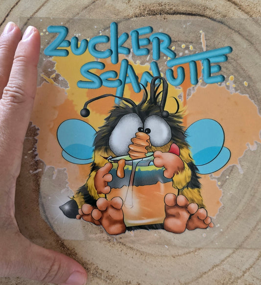 Rub on, UV Folienaufkleber, Monster, Zuckerschnute