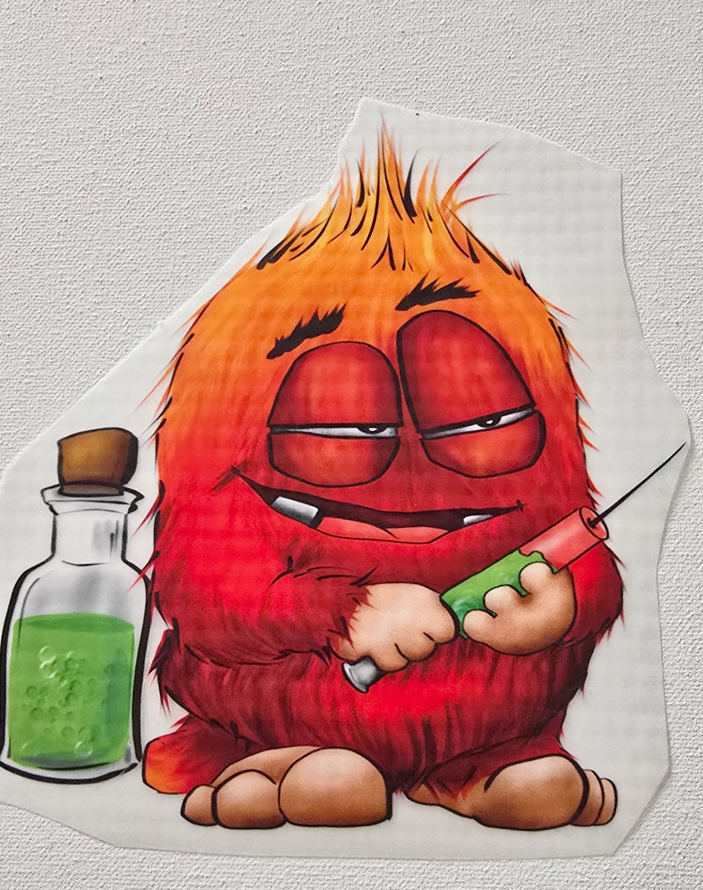 Bügelbild Kruegerhausdesign Giftspritze Monster