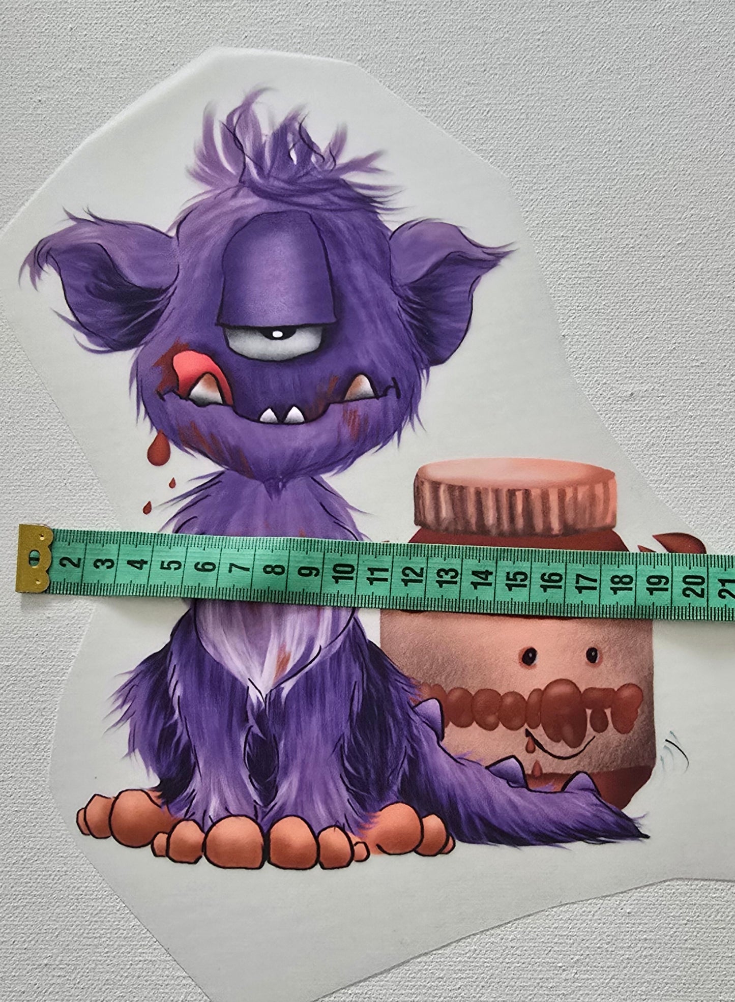 XL Bügelbild Kruegerhausdesign Schokolade  Monster