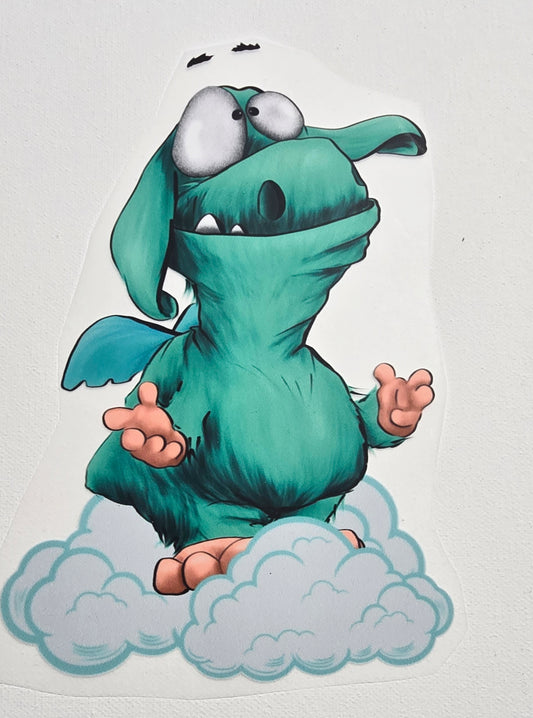 Bügelbild Kruegerhausdesign letzter Gedanke Monster